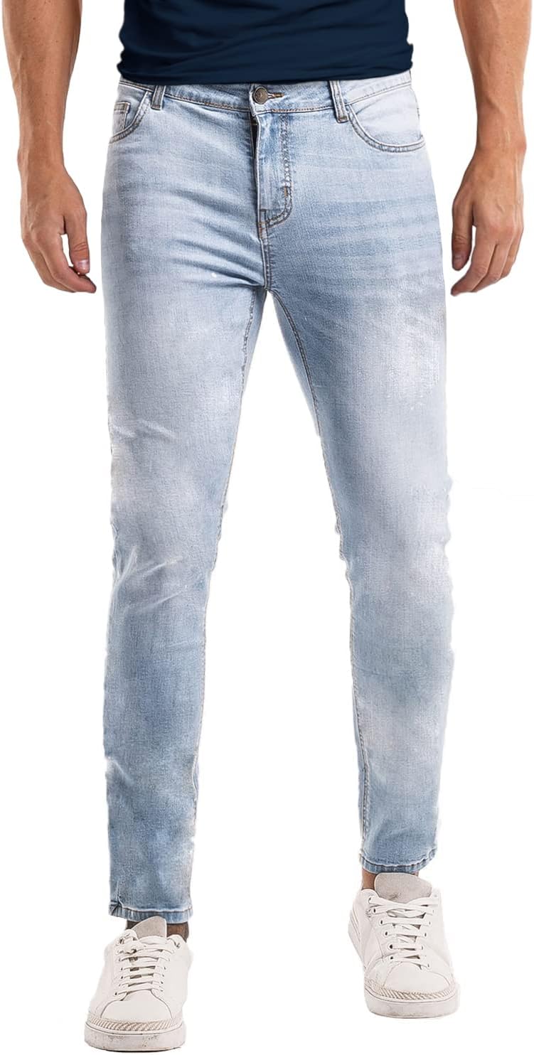 Heyfanee Mens Slim Fit Jeans Stretch Denim Pants for Men
