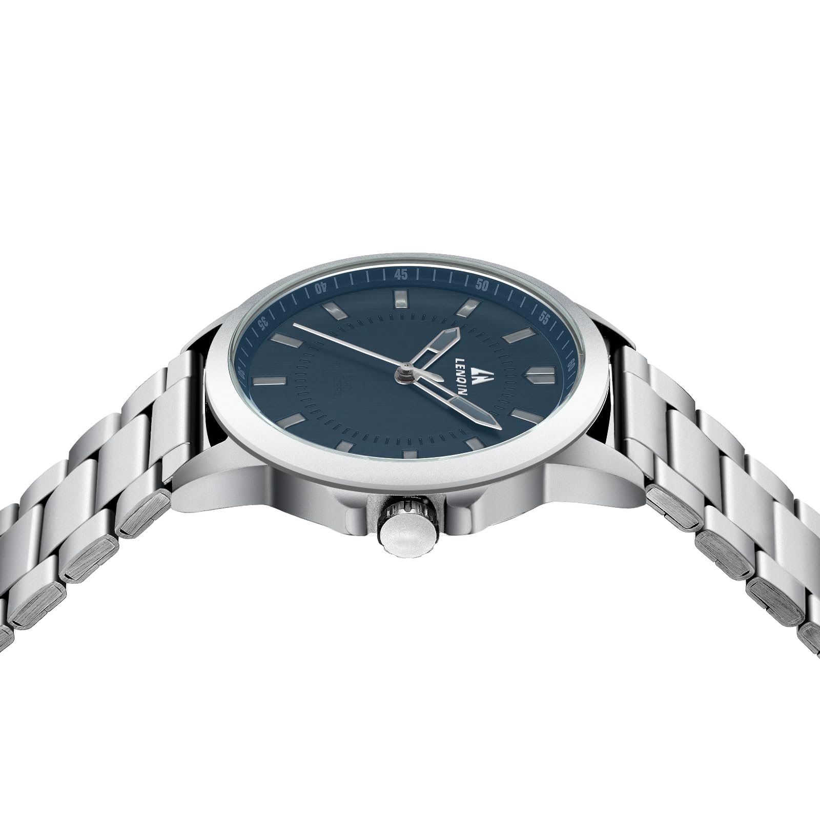 LN LENQIN Mens Watches Waterproof Stainless Steel Watch for Men Analog Quartz Fashion Business Designer Wristwatch