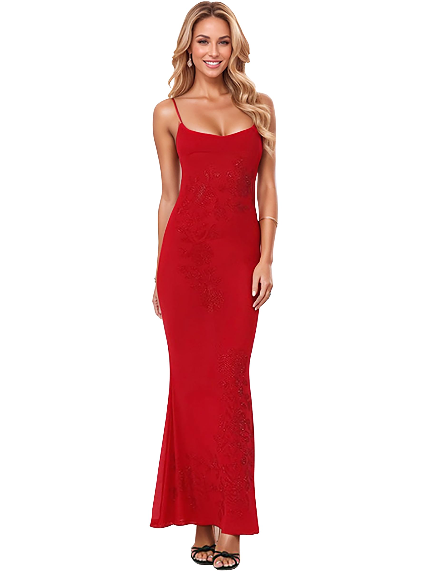 Figdaw Rhinestone Embellished Formal Gowns and Evening Dresses for Women 2026