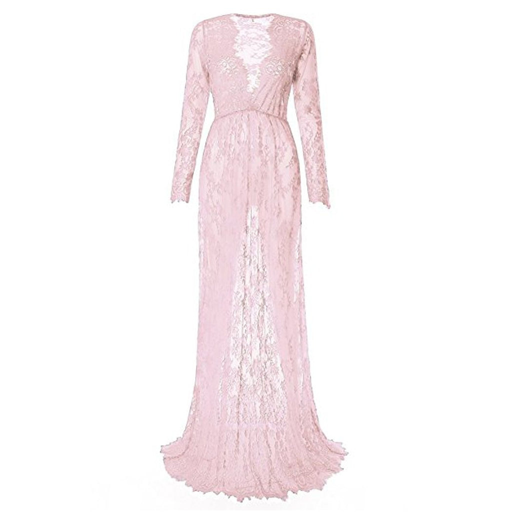 COSYOU Maternity Dress for Photoshoot Sheer Lace Dresses for Maternity Photography Costume Party Milk Bath Dress