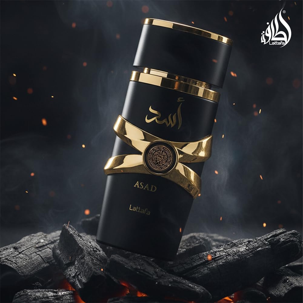 Lattafa Asad 5th Anniversary Edition – Spicy, Woody, Amber, Sweet – 2 Piece Eau de Parfum Gift Set for Men (Asad + Asad Zanzibar, 2 × 3.4 Ounce / 100 ml Sprays)