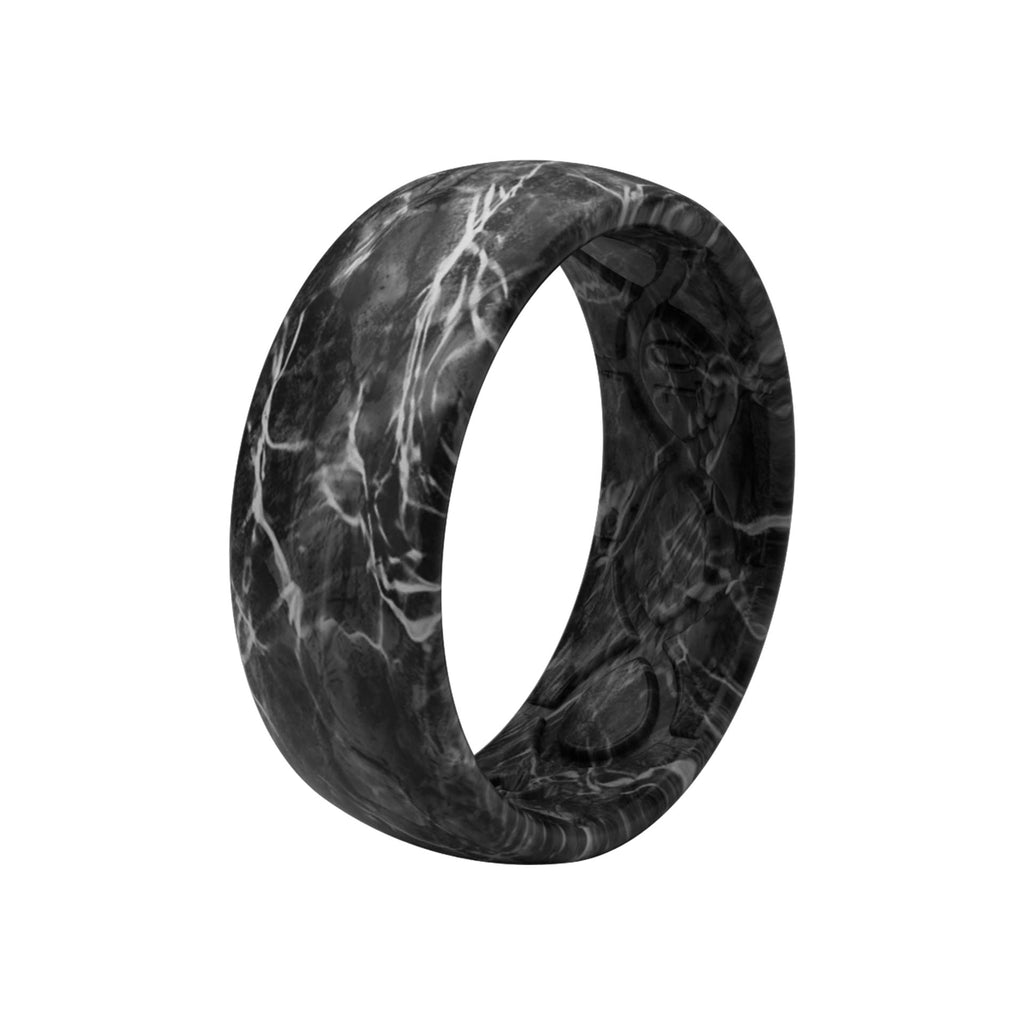 Groove Life Mossy Oak Camo Silicone Ring Breathable Rubber Wedding Rings for Men and Women, Unique Design, Comfort Fit Ring