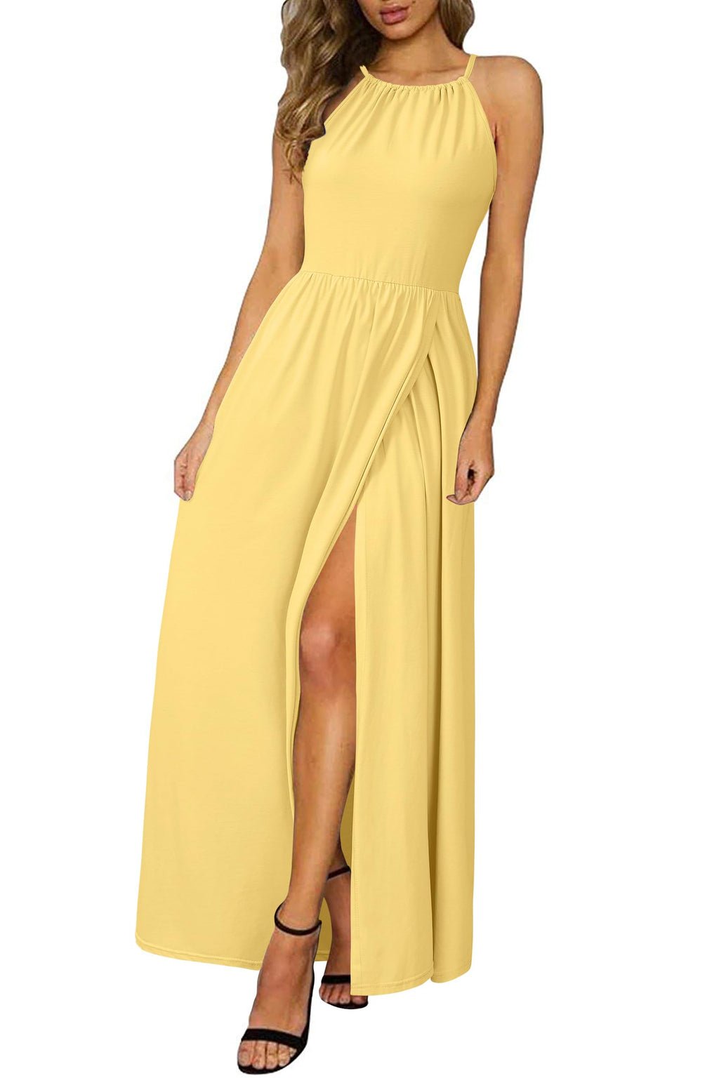 KILIG Women's Summer Floral Beach Flowy Split Maxi Long Dresses