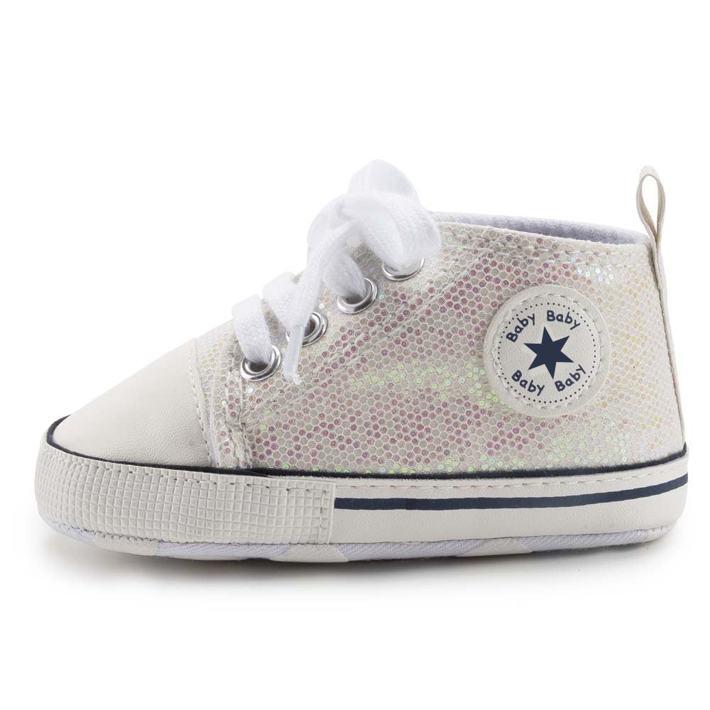 Unisex Baby Girls Boys Canvas High-top Shoes, Newborn Infant Anti-Slip Soft Sole Frist Walking Breathable Sneakers