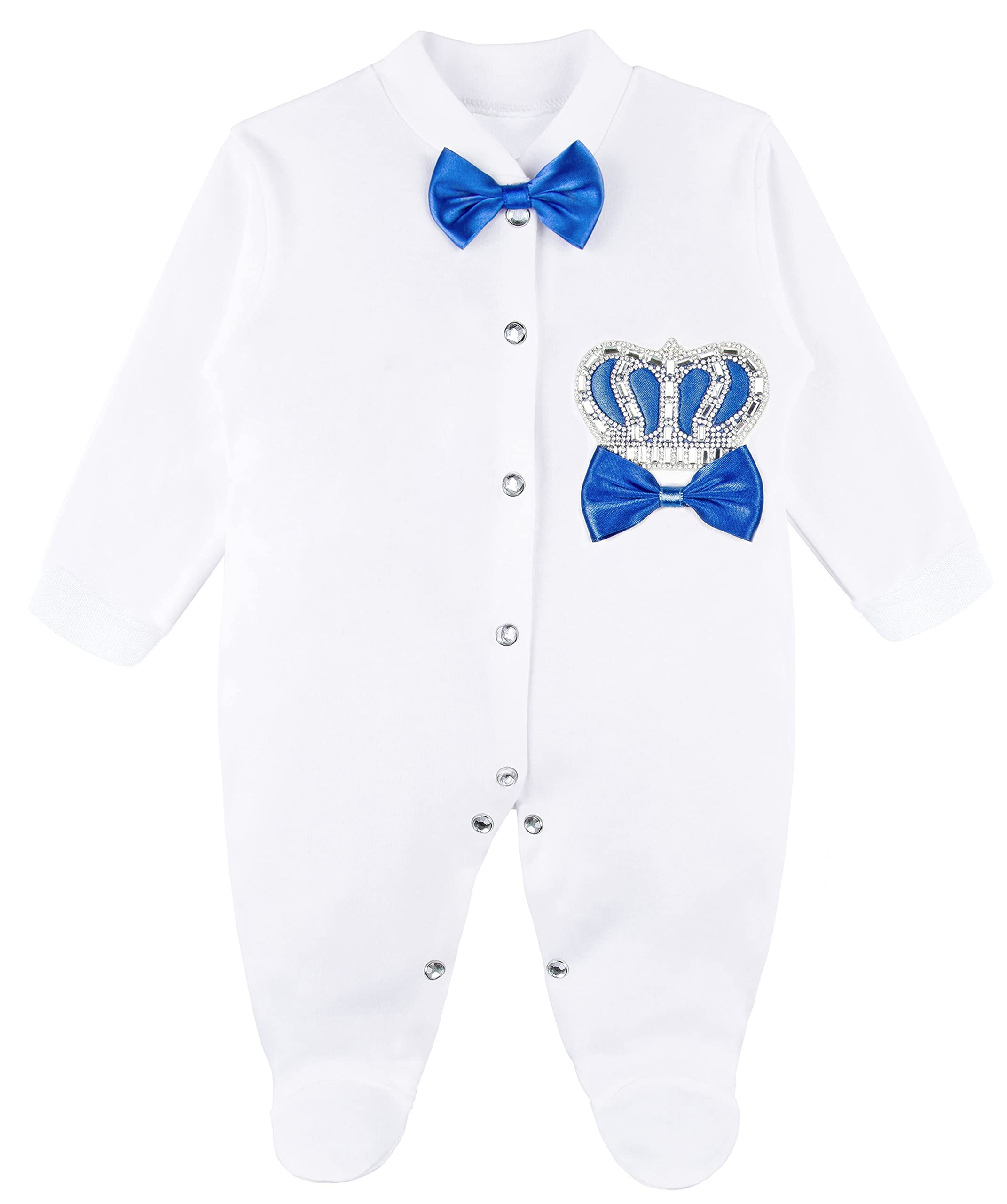 Lilax Baby Boy Newborn Crown Jewels Layette 3 Piece Gift Set