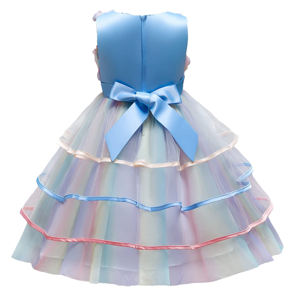 NNJXD Flower Girl Dress Kids Ruffles Lace Party Wedding Dresses