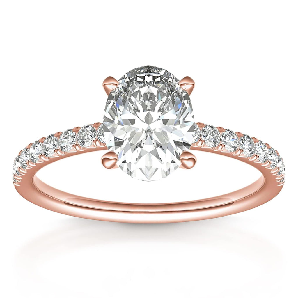 PAVOI 14K Gold Plated Engagement Rings for Women | Promise Wedding Band | 1.50CT - 3CT Cushion Cut Round Oval Cubic Zirconia Engagement Ring