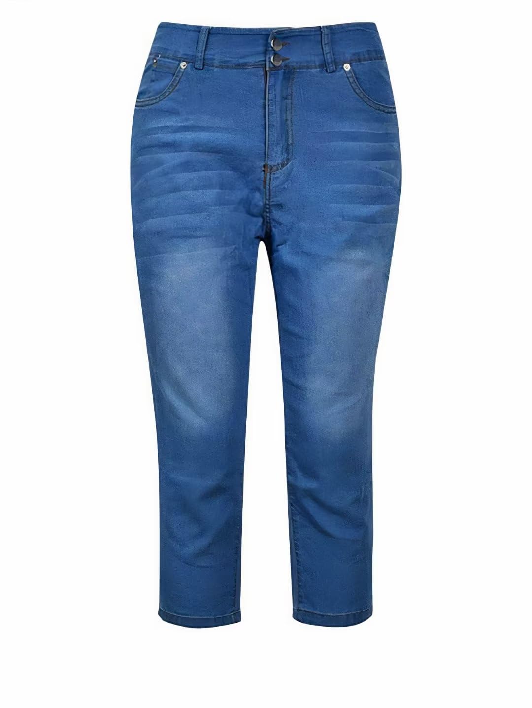Flamingals High Waist Capris Jeans for Women Casual Summer Butt Lifting Skinny Denim Capri