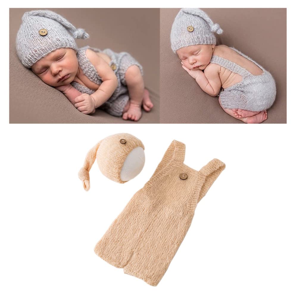 Fashion Cute Newborn Boy Girls Baby Costume Outfits Photography Props Hat Pants