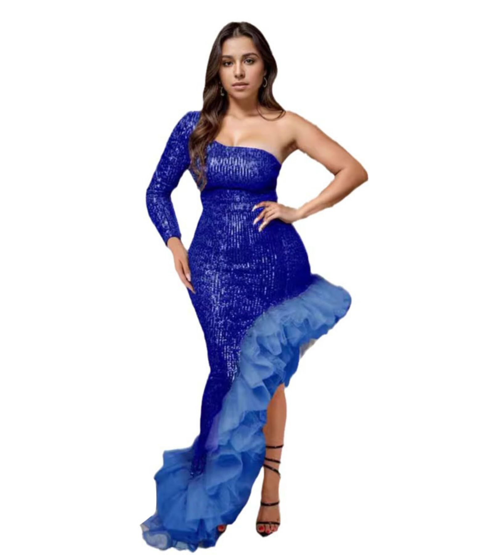 PORRCEY Women's Sexy Elegant Sparkly Sequins Evening Dress Party Club Night Outfits