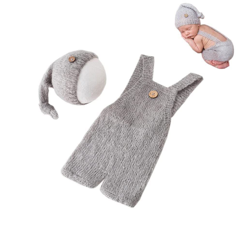 Fashion Cute Newborn Boy Girls Baby Costume Outfits Photography Props Hat Pants