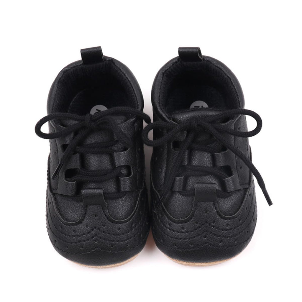 HsdsBebe Baby Boys Girls Oxford Shoes PU Leather Soft Rubber Sole Sneakers Anti-Slip Toddler Ankle Boots Infant Walking Shoes Moccasins