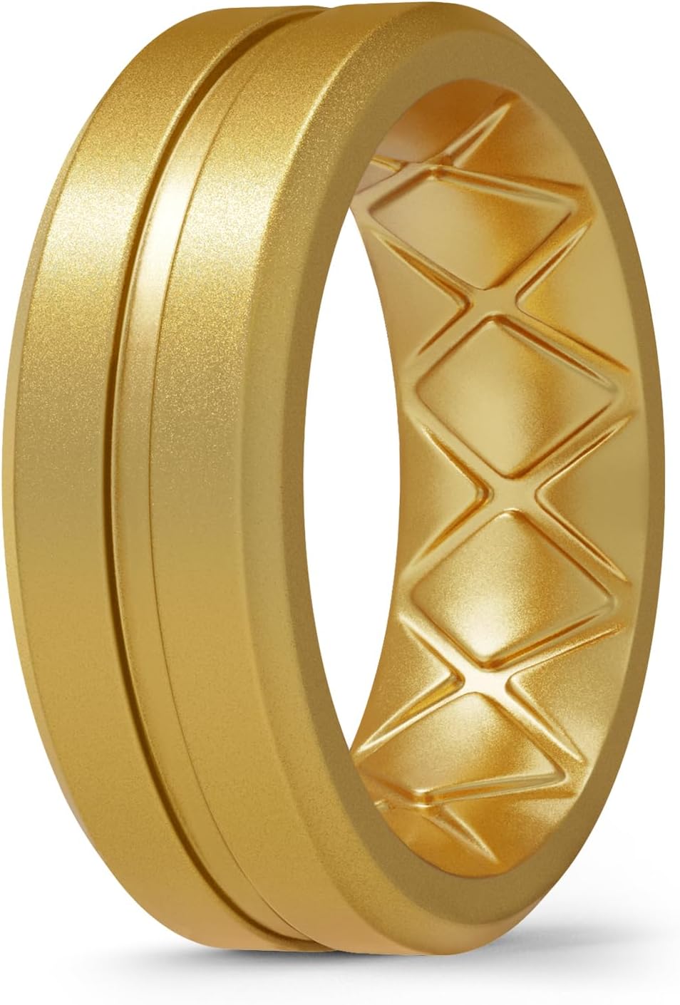 Egnaro Men's Silicone Ring 1/4/6 Multipack, Workout Travel Rubber Wedding Bands For Him, 8mm Width 2mm Thickness