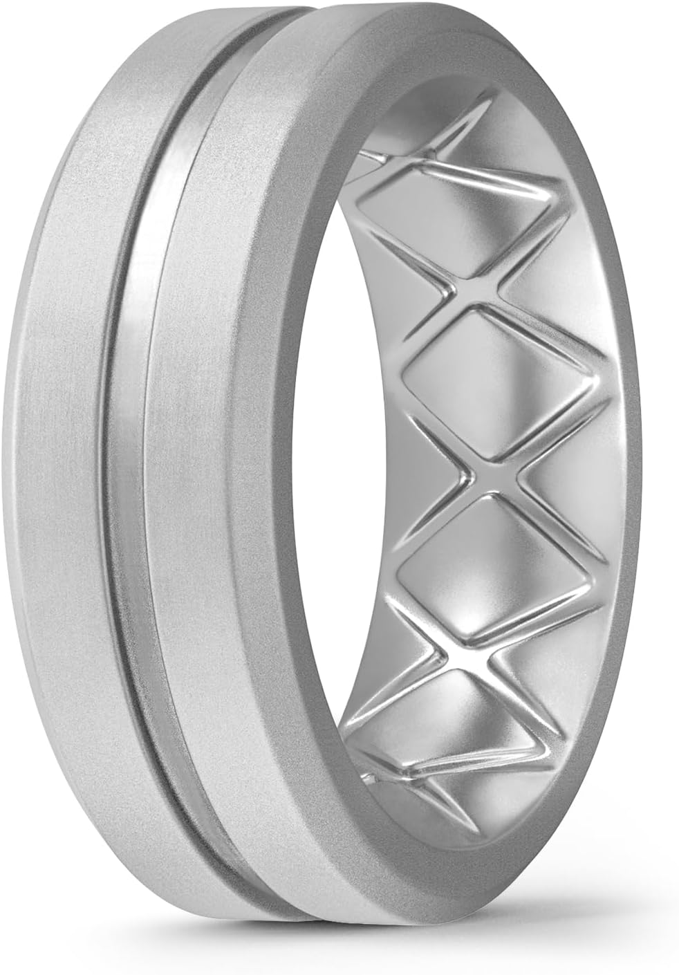 Egnaro Men's Silicone Ring 1/4/6 Multipack, Workout Travel Rubber Wedding Bands For Him, 8mm Width 2mm Thickness