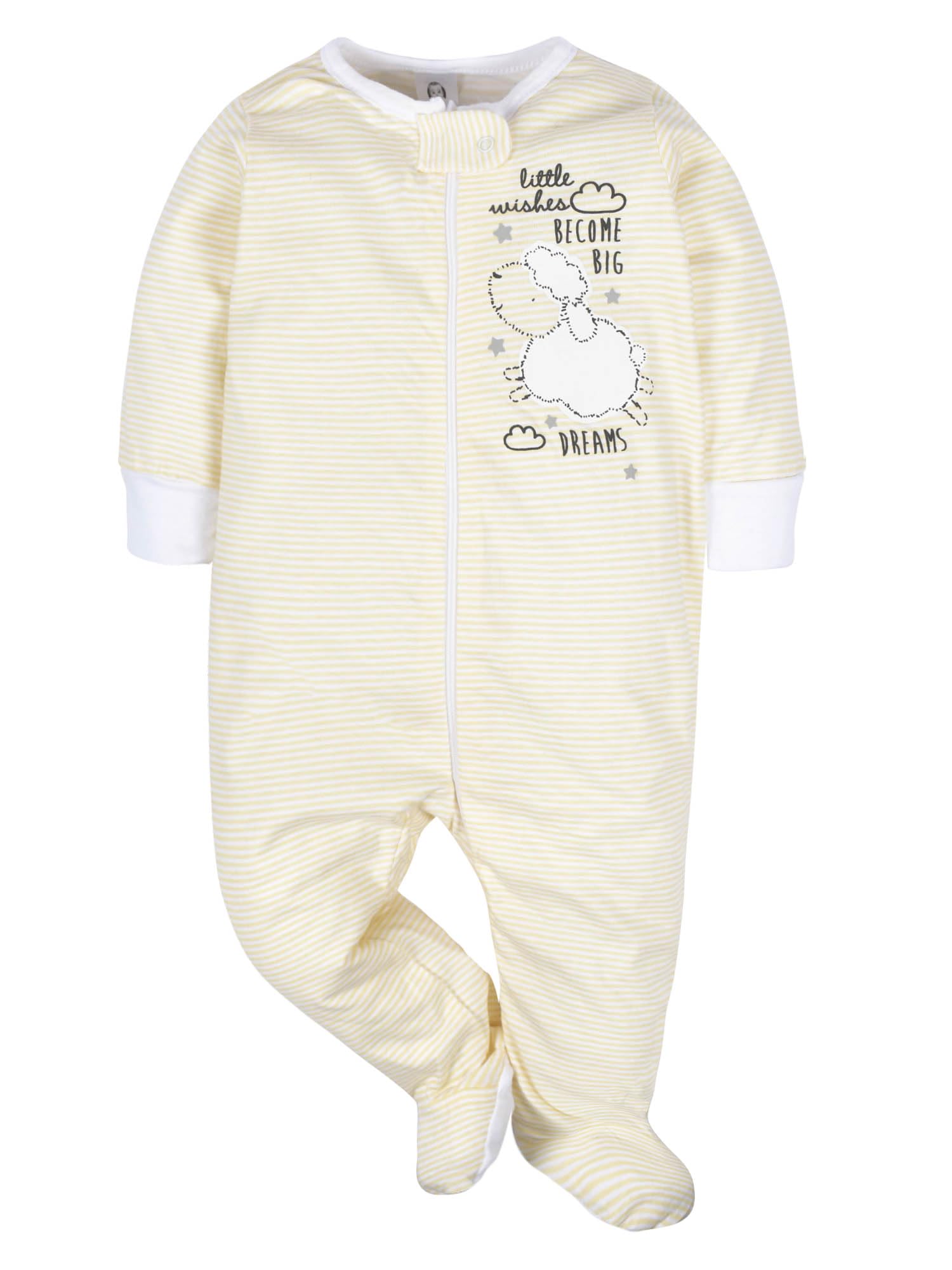 Gerber Baby-Girls 4 Pack Sleep 'N Play Footie