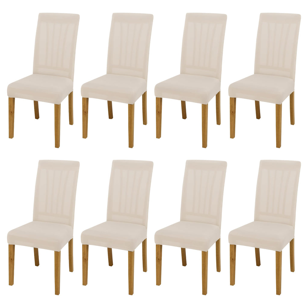 BIETYONE Stretch Dining Chair Covers Set of 6, Soft Removable Washable Kitchen Parsons Chair Slipcovers, High Elastic Seat Protector for Home Hotel Banquet