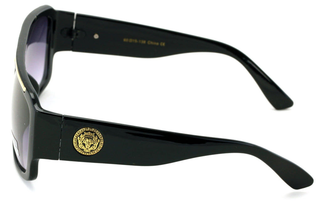 Lion Head Flat Top Hip Hop Rapper Retro Bold Sunglasses