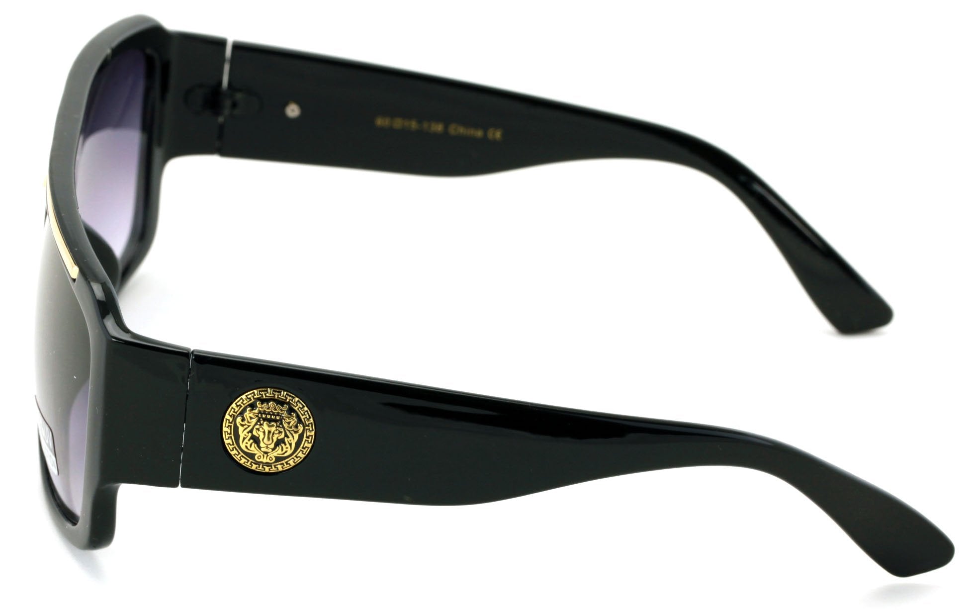 Lion Head Flat Top Hip Hop Rapper Retro Bold Sunglasses