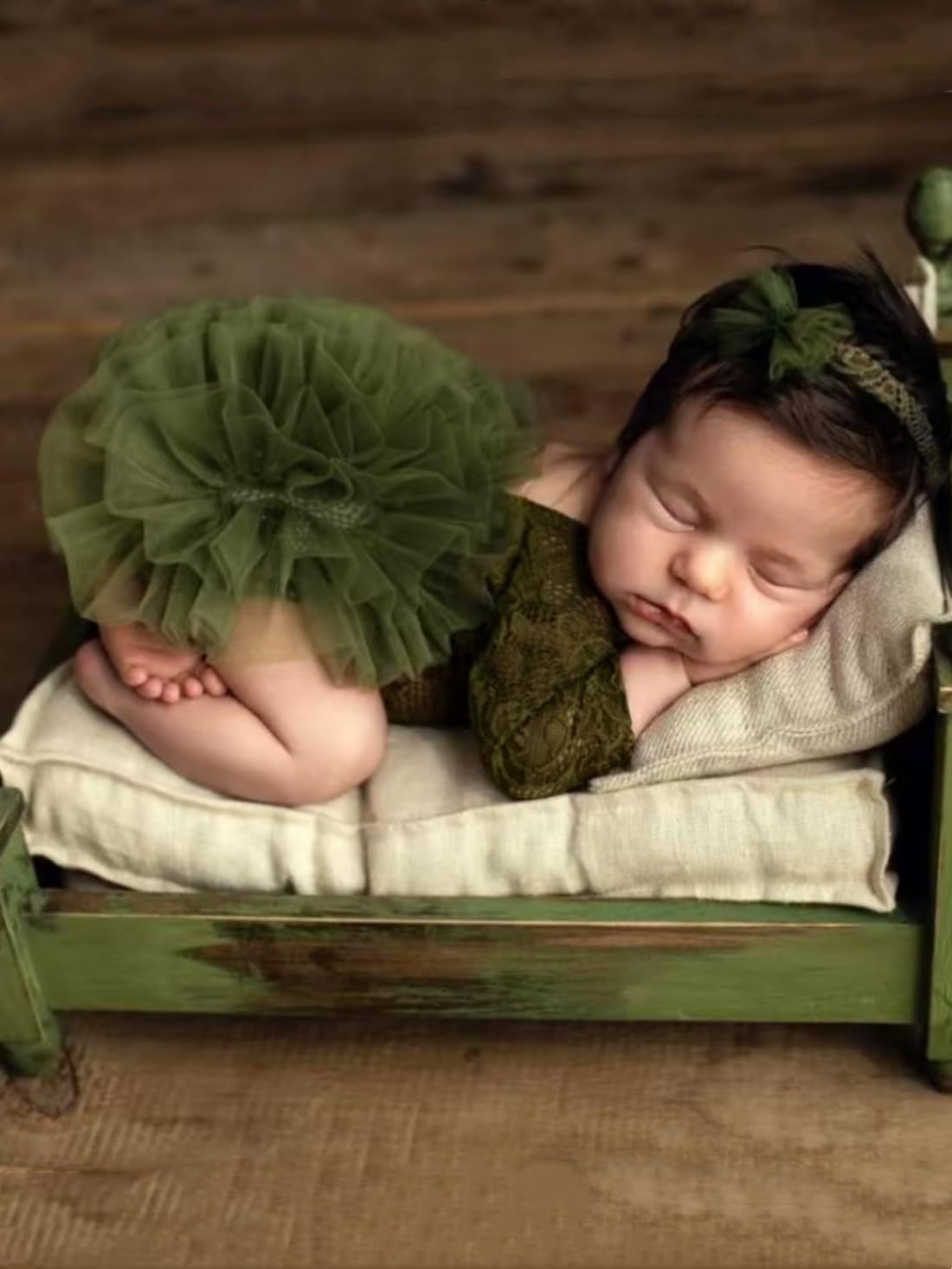 Newborn Photography Outfits Girl Baby Photography Props Lace Romper with Headress Newborn Outfits Girls Photo Props