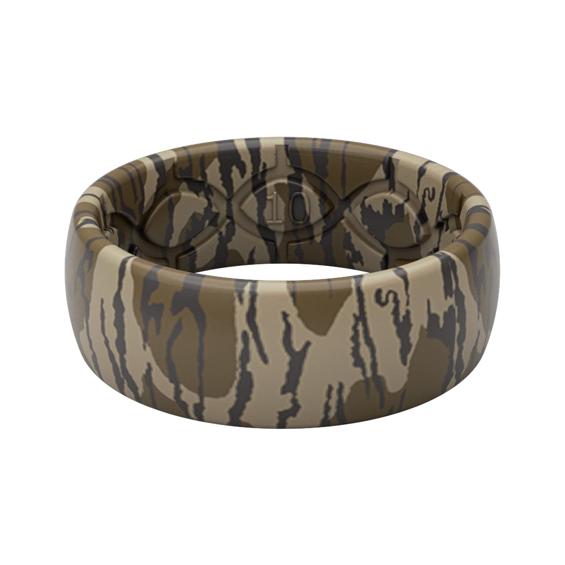 Groove Life Mossy Oak Camo Silicone Ring Breathable Rubber Wedding Rings for Men and Women, Unique Design, Comfort Fit Ring