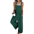 Women's Jumpsuits 2026 Summer Floral Overalls One Piece Outfits Sleeveless Wide Leg Pants Rompers with Pockets