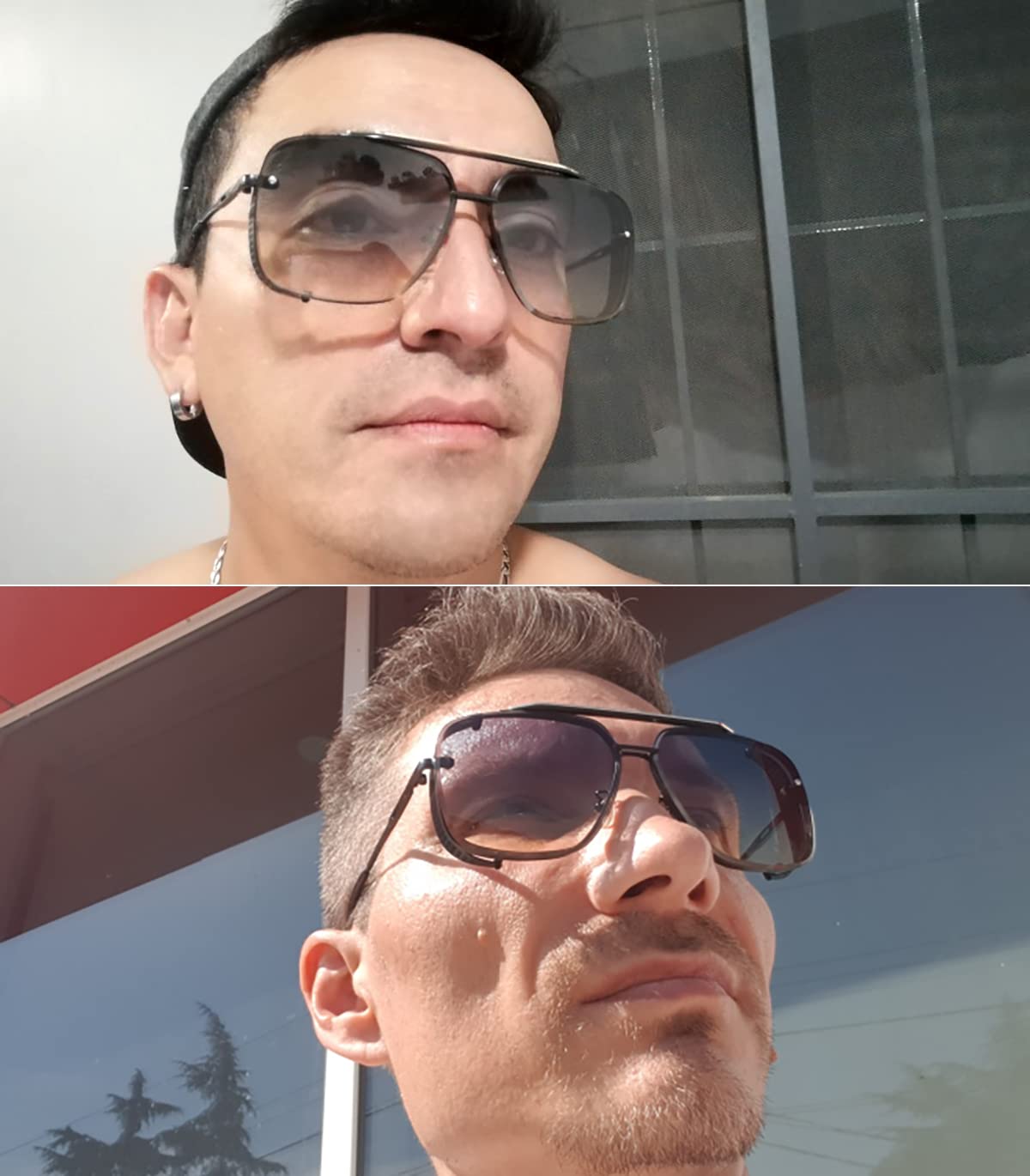 Gtand Fashion Oversized Square Aviator Gradient Sunglasses For Men Vintage Metal Side Shield Steampunk Sun Glasses 64mm