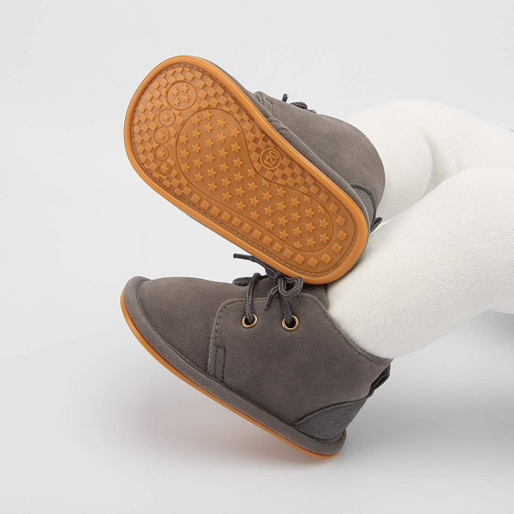 HsdsBebe Baby Boys Girls Oxford Shoes PU Leather Soft Rubber Sole Sneakers Anti-Slip Toddler Ankle Boots Infant Walking Shoes Moccasins