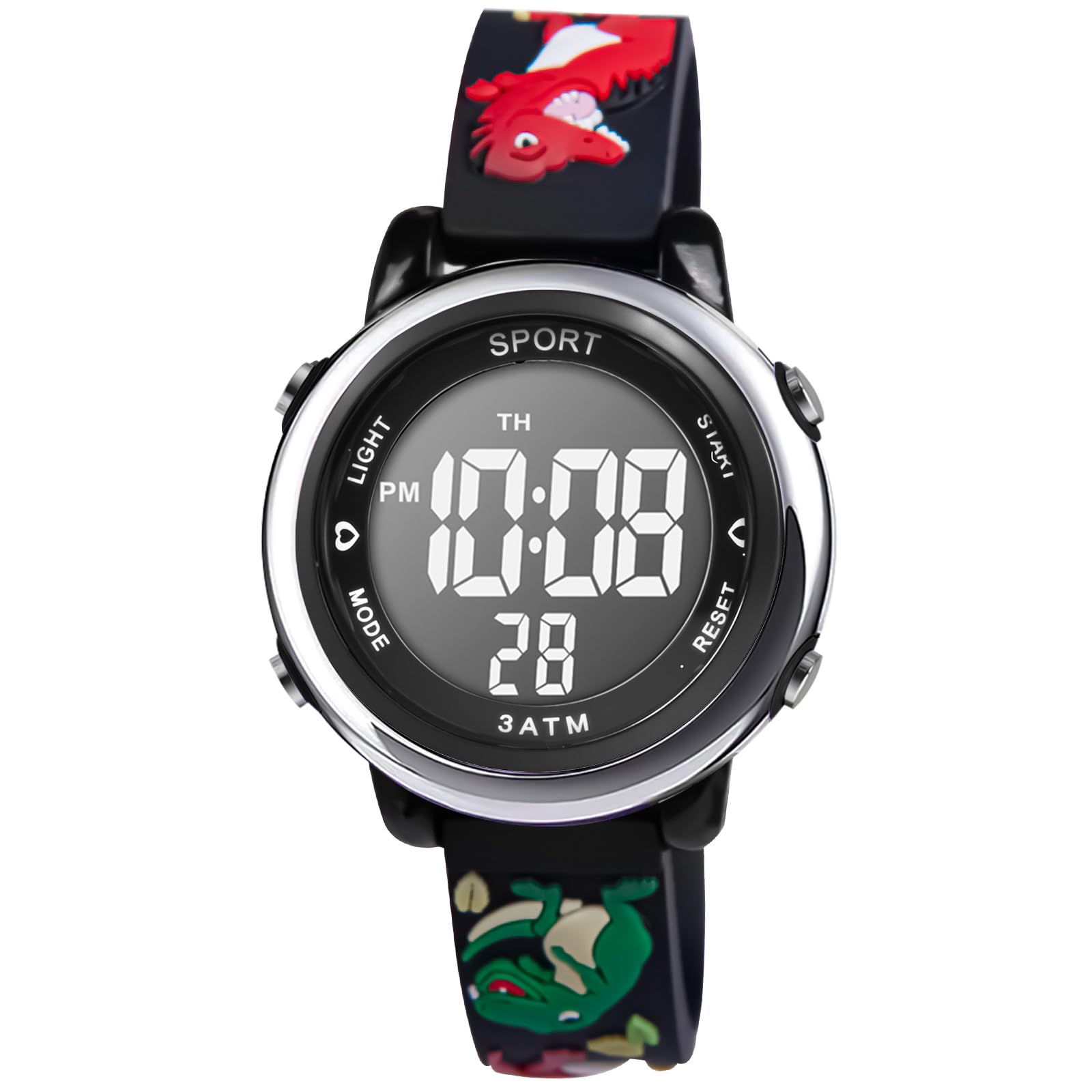 Vicloon Kids Watch, Toddler Digital Watch, Digital Watch LED Electrical Watches 7 Color Lights Watch Sport Outdoor with Alarm Stopwatch Unicorn Toys Gift for 6-12 Year Girls Children Wristwatch