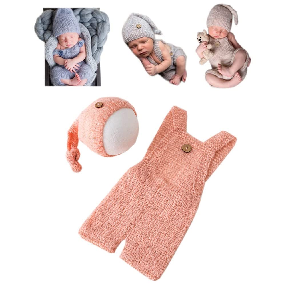 Fashion Cute Newborn Boy Girls Baby Costume Outfits Photography Props Hat Pants