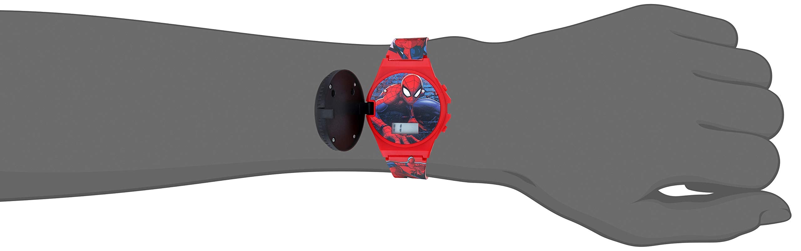 Marvel Spider-Man Kids Watches – Digital Display, Interactive Features, Adjustable Strap, Vibrant Spider-Man Graphics, Durable for Active Kids