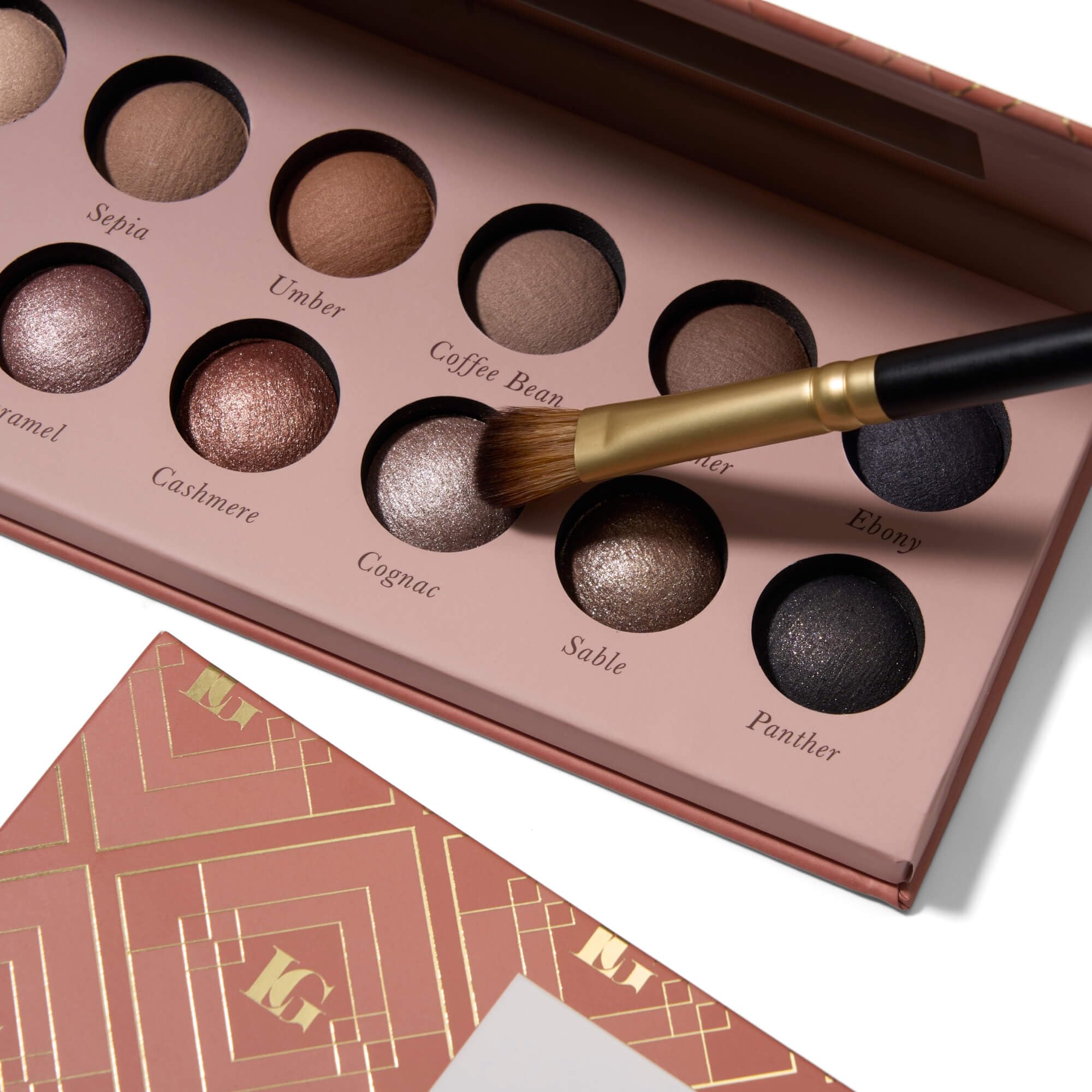 LAURA GELLER NEW YORK The Delectables Earthy Essentials Baked Eyeshadow Palette | 14 Pigmented Eyeshadows Blendable Natural Look