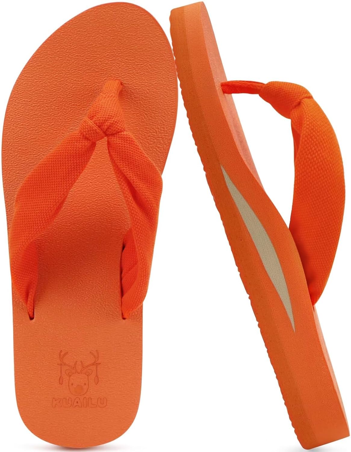 KuaiLu Flip Flops for Women with Arch Support Yoga Mat Comfortable Summer Beach Walking Thong Cushion Sandals Slip On Indoor Outdoor