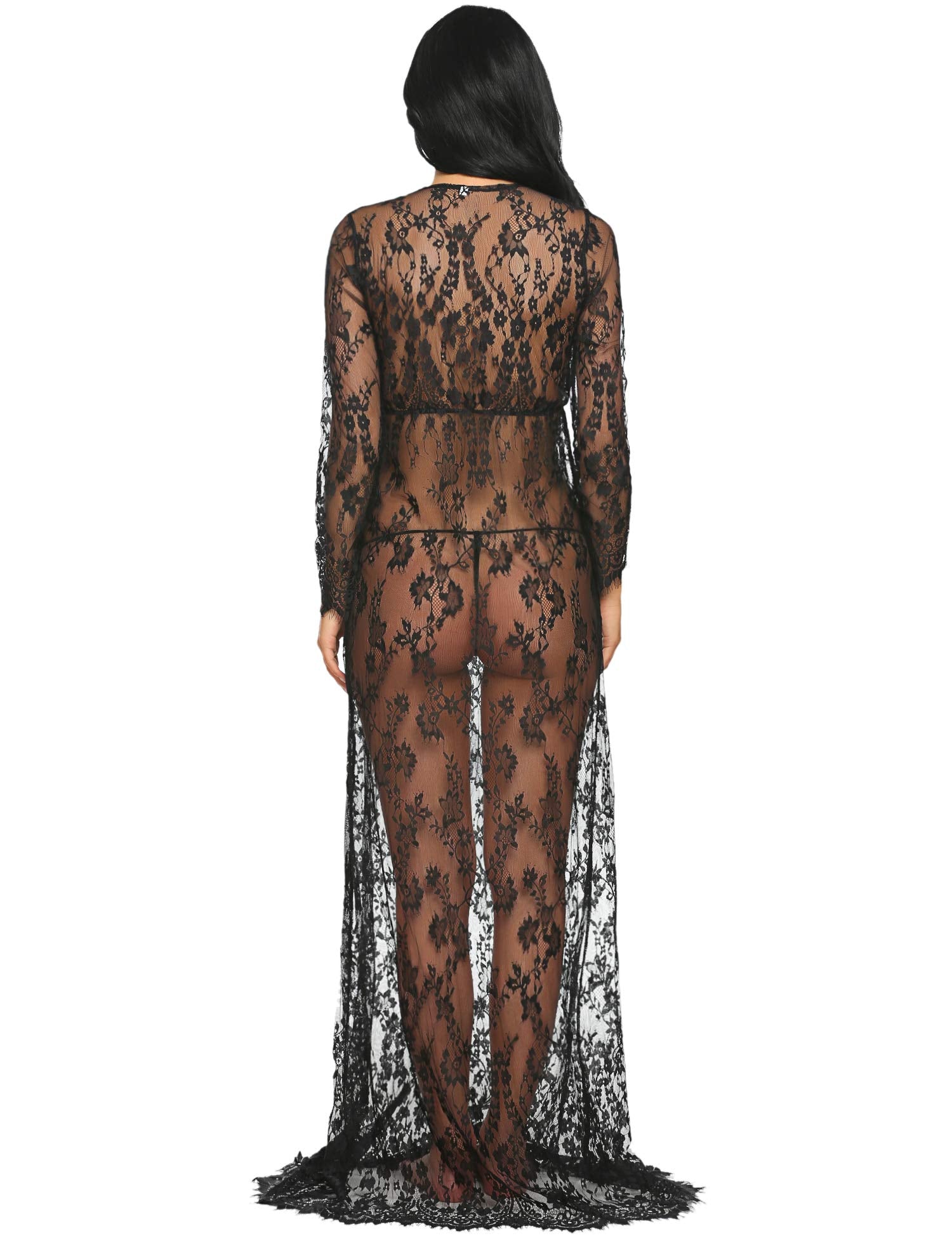 COSYOU Maternity Dress for Photoshoot Sheer Lace Dresses for Maternity Photography Costume Party Milk Bath Dress