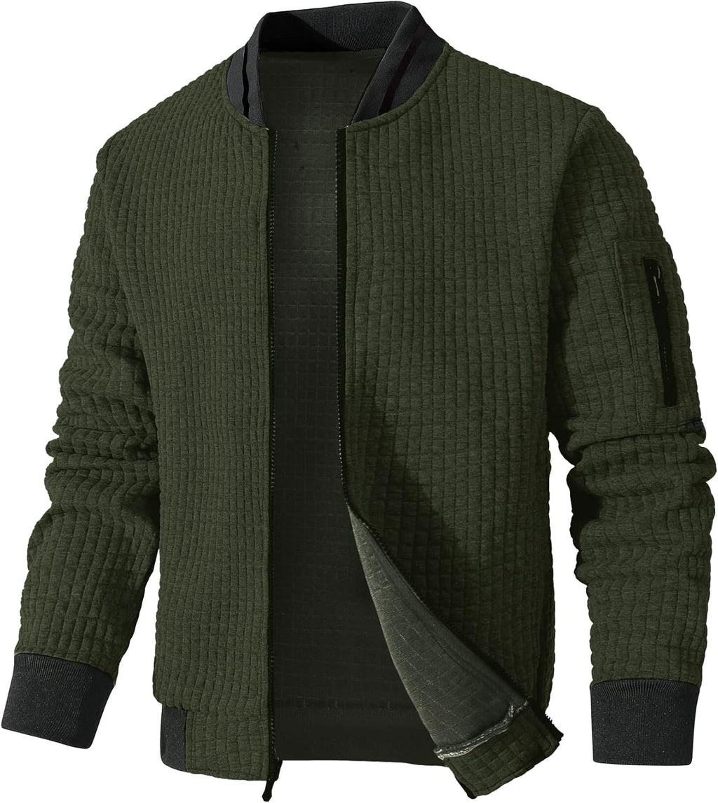 SAVKOOV Mens Lightweight Jacket Casual Bomber Jacket Varsity Coat
