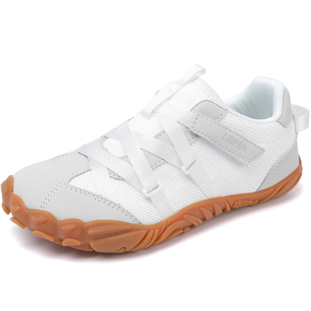 UBFEN Kids Barefoot Shoes Zero Drop Minimalist Sneakers Boys Girls - Lightweight Wide Toe Box Running School Shoes with Hook Loop