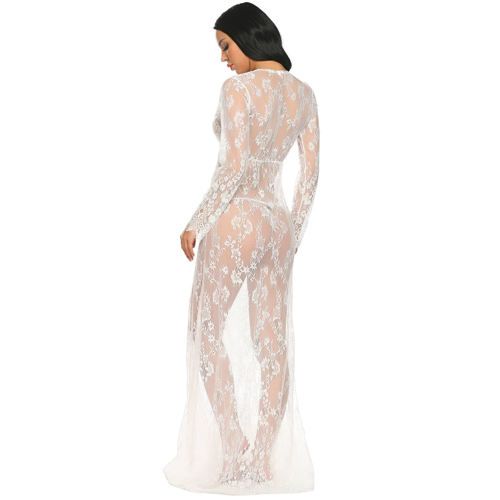 COSYOU Maternity Dress for Photoshoot Sheer Lace Dresses for Maternity Photography Costume Party Milk Bath Dress
