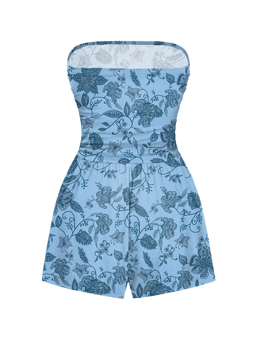 AUXDIO Women Summer Casual Strapless Romper Sleeveless Off Shoulder Short Jumpsuits 2026 Beach Vacation Clothes