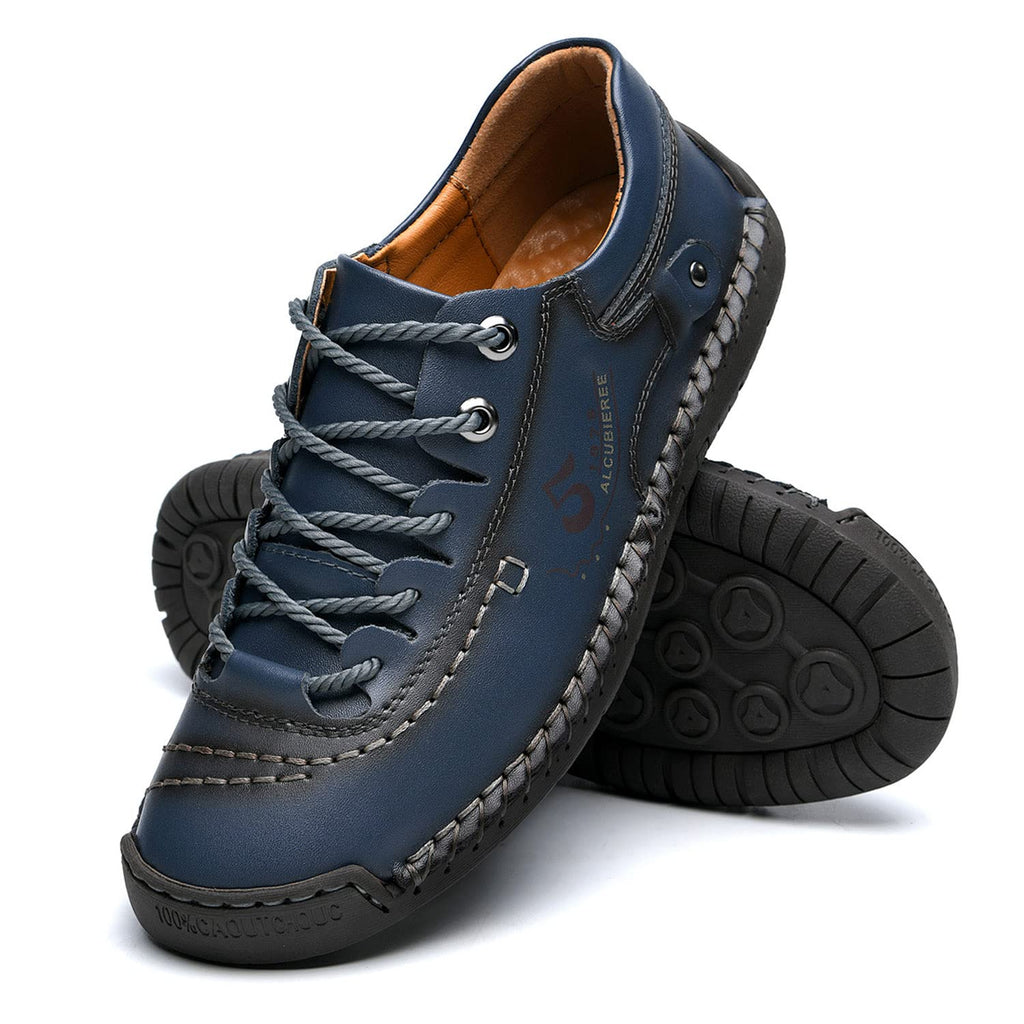 alcubieree Mens Leather Casual Shoes Comfortable Fashion Sneakers Loafers Lightweight Dress Walking Driving Shoes for Men（Size 7.5-13）