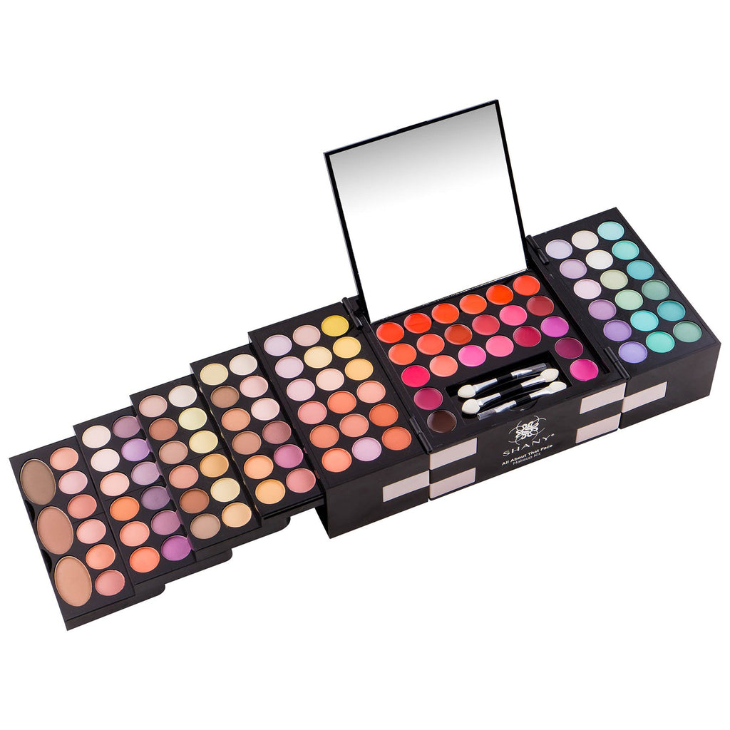 SHANY Elevated Essentials Makeup Set - All-in-One Makeup Kit with 72 Eyeshadows, 28 Lip Colors, 18 Gel Eyeliners, 10 Blushes, 1 Eye Primer, and 1 Cream Concealer
