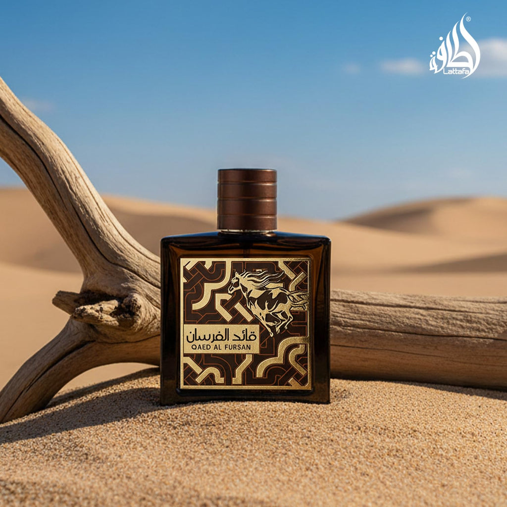 Lattafa Qaed Al Fursan - Oriental, Fruity, Fresh, Amber Wood - Eau de Parfum Long-Lasting Fragrance for Unisex, 3.40 Ounce / 100 ml