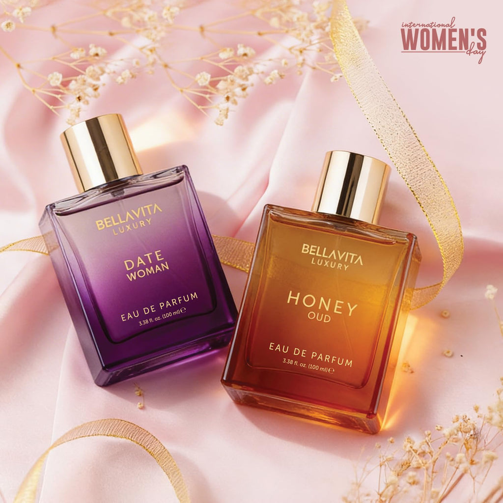 The Sweet Spot by BellaVita Luxury | 2x100ml Perfumes | Honey Oud & Date Woman | Perfume for Men & Women | Long Lasting Fragrance | EDP