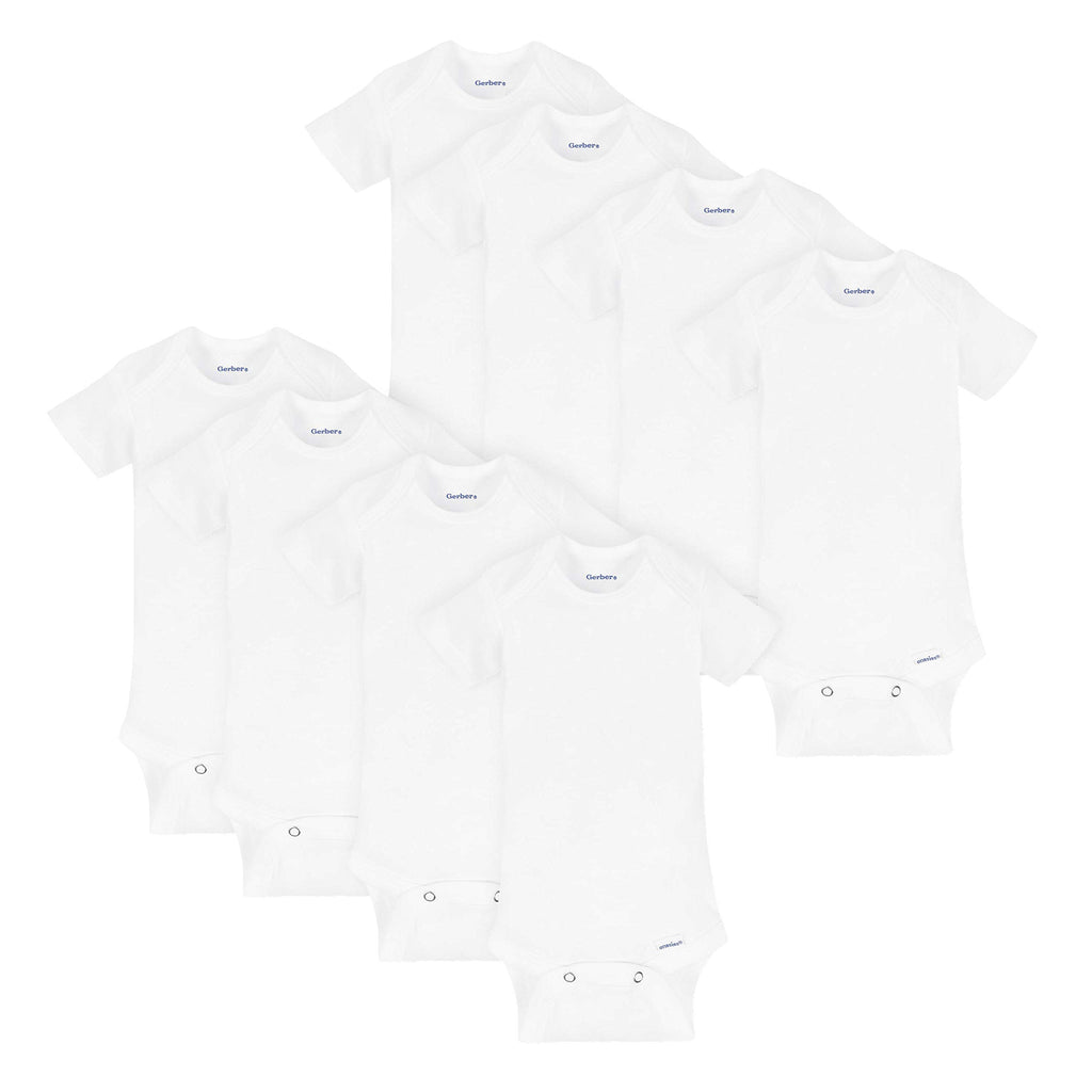 Gerber Unisex-Baby 8-pack Short Sleeve Onesies Bodysuits