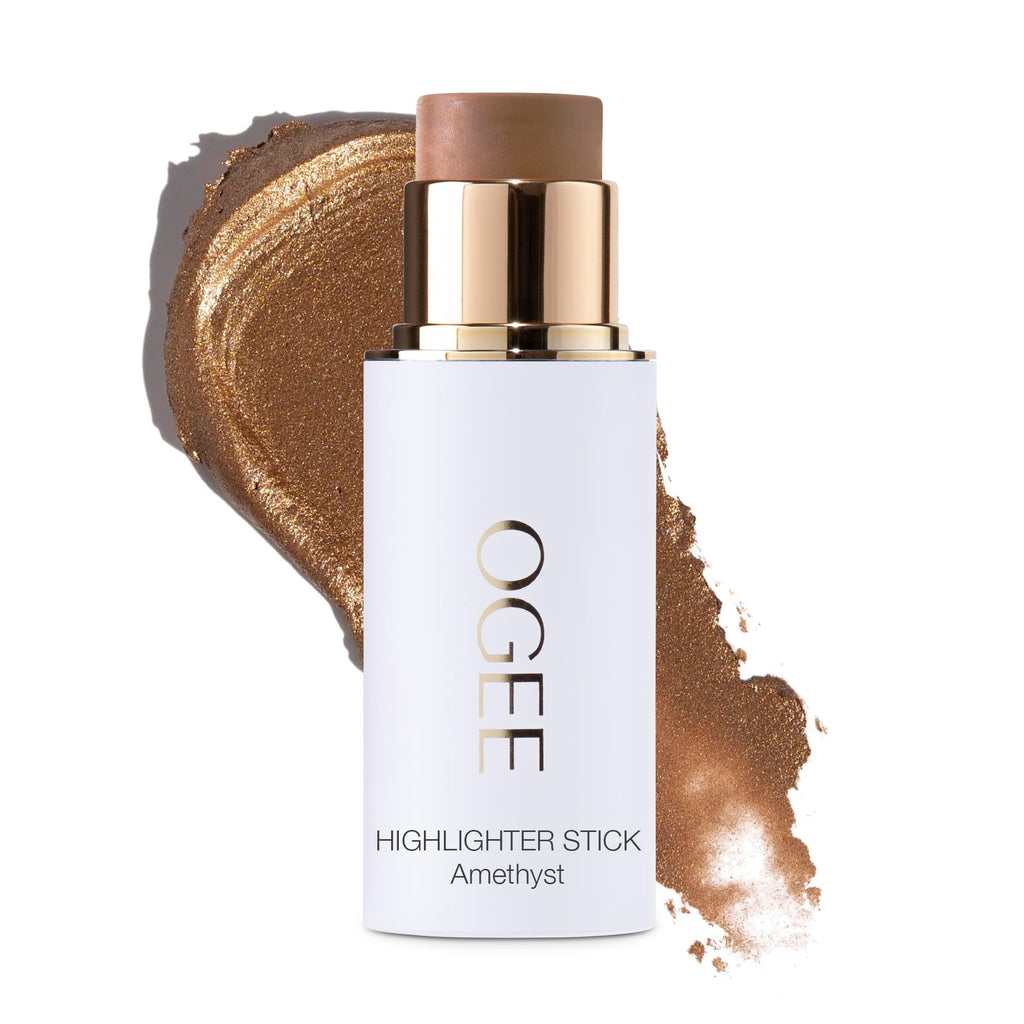 Ogee Sculpted Face Stick (MOONSTONE - ULTRAVIOLET SHEEN) Certified Organic Highlighter Makeup - Multi-Use Glow Highlighter Stick