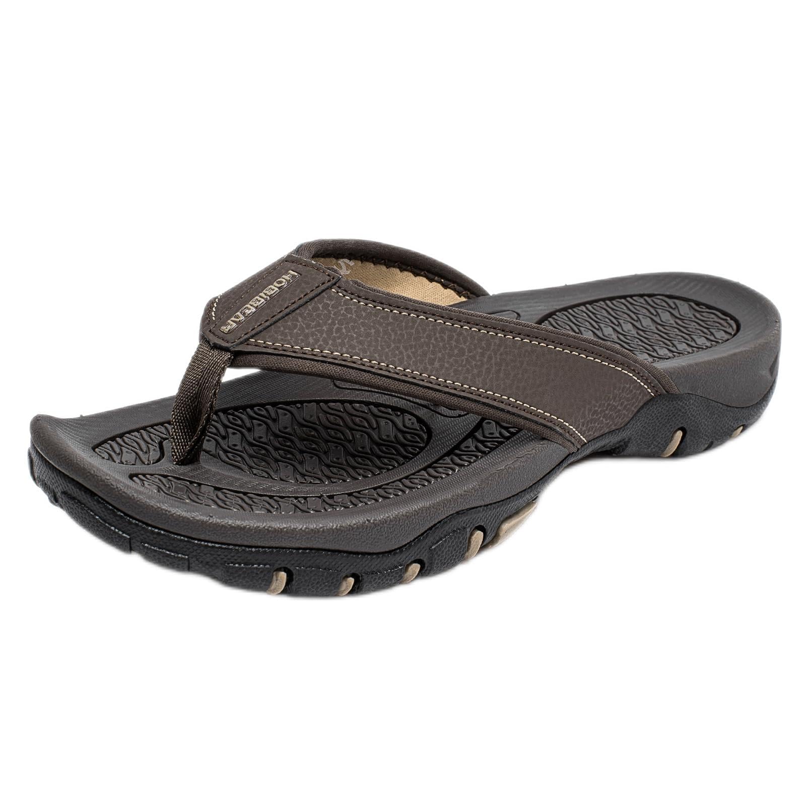 KIIU Mens Thong Sandals Indoor and Outdoor Beach Flip Flop