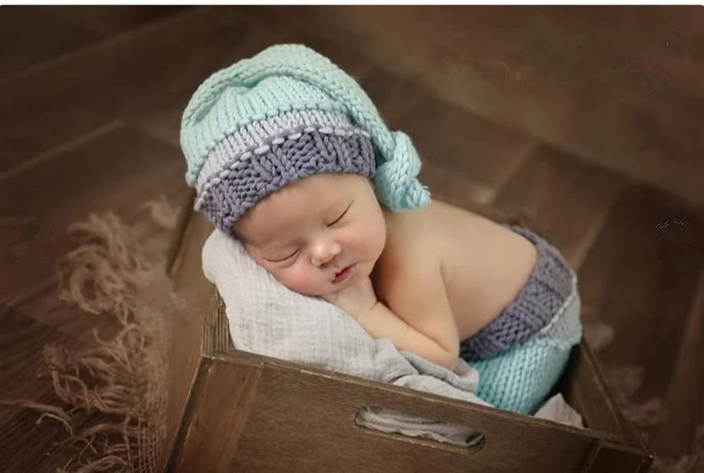 Fashion Cute Newborn Boy Girls Baby Costume Outfits Photography Props Hat Pants