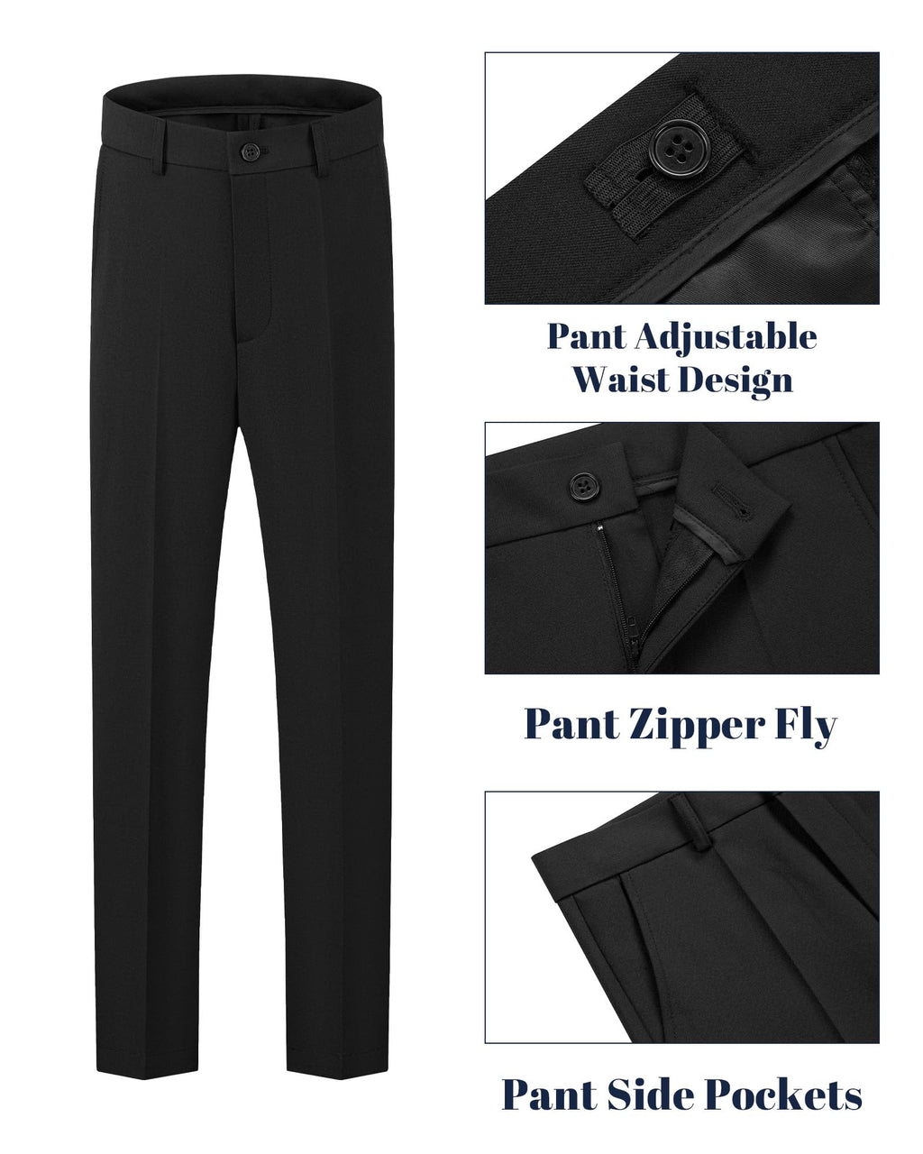 WULFUL Boys' Slim Fit Suit 3 Pieces:Jacket, Pants, Shirt,Summer Suit Set for Teens Boys Wedding Beach