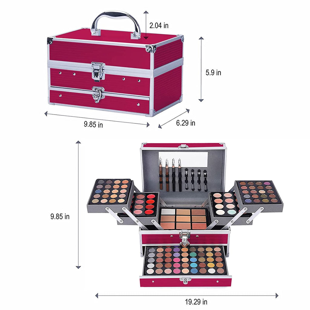 UNIFULL 132 Color All- In- One Makeup For Women Full Kit,Professional Makeup Kit,Makeup Gift Set for Women,Girls&Teens,Include eyeshadow/lipstick/concealer/Lip Gloss/Eyeliner/Mascara（006N2-Silver）