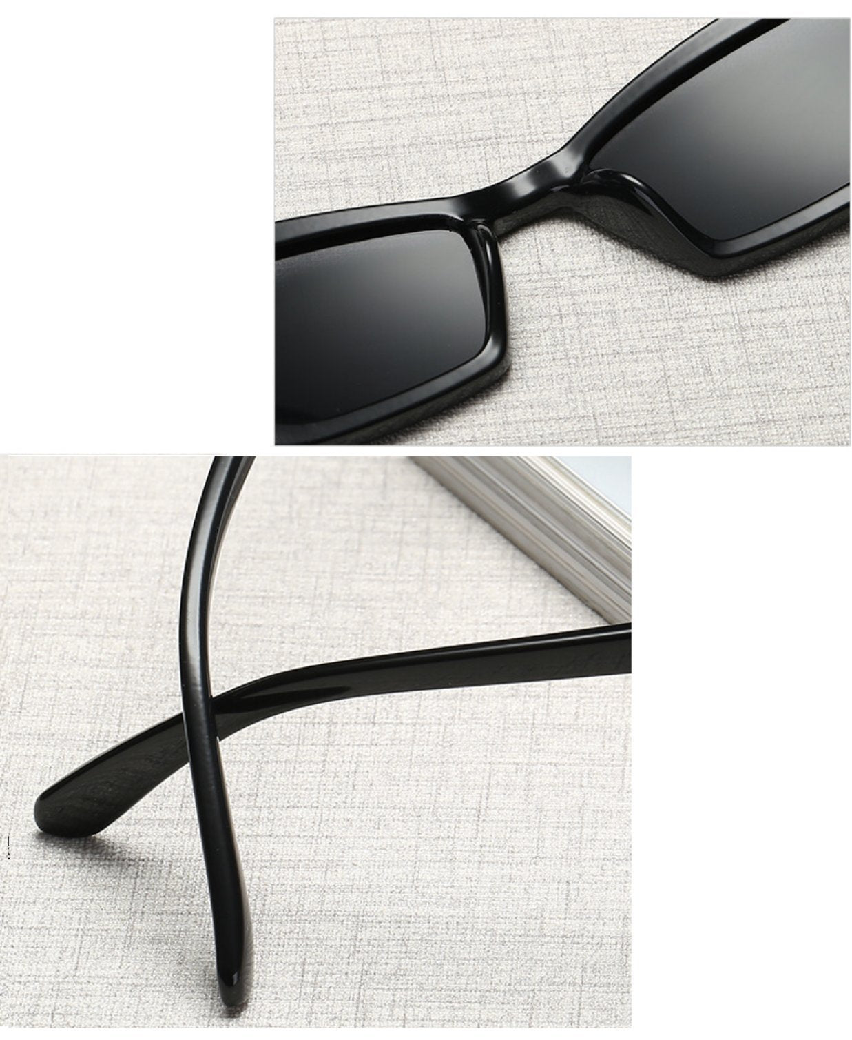 W&Y YING Small Cat Eye Sunglasses for Men and Women Skinny Retro Frame Y2K Shades Trendy Fun Fashion Glasses