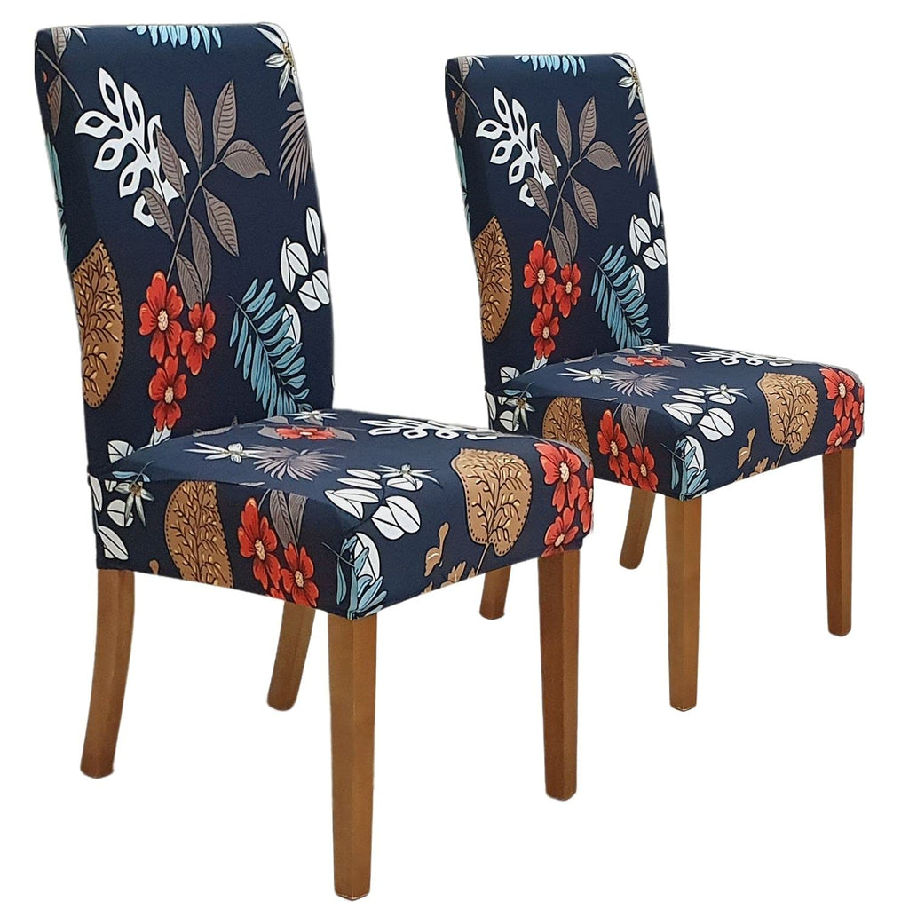 SPRINGRICO Chair Covers for Dining Room 6 Pack, Stretch Dining Chair Cover, Washable Spandex Kitchen Parsons Chair Slipcovers, Removable Seat Protector for Home or Party (Set of 6, Floral Beige)