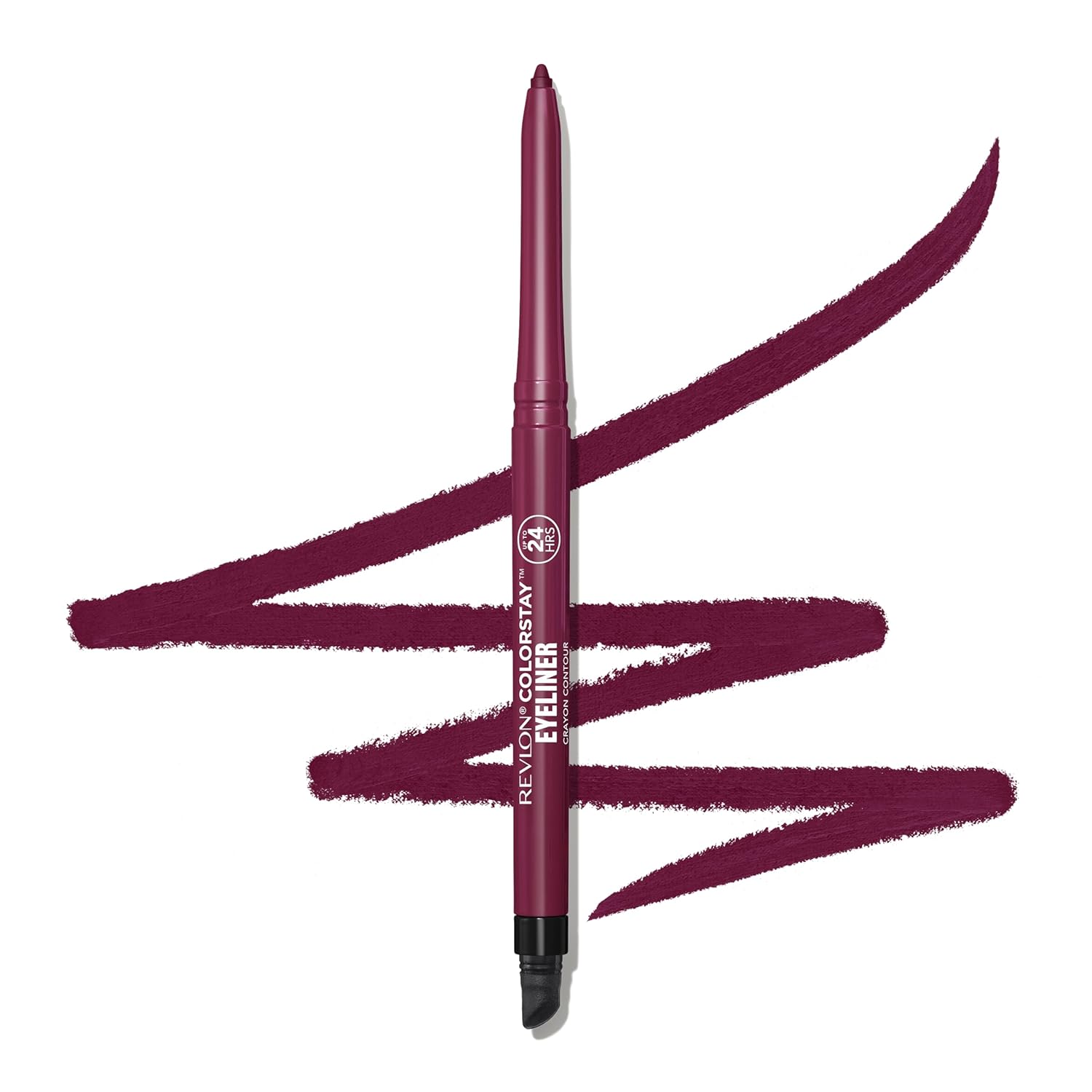 Revlon ColorStay Pencil Waterproof Eyeliner, Smudge-Proof, Eye Makeup with Built-In Sharpener, Long-Lasting, Matte Finish, 201 Black, 2 pack